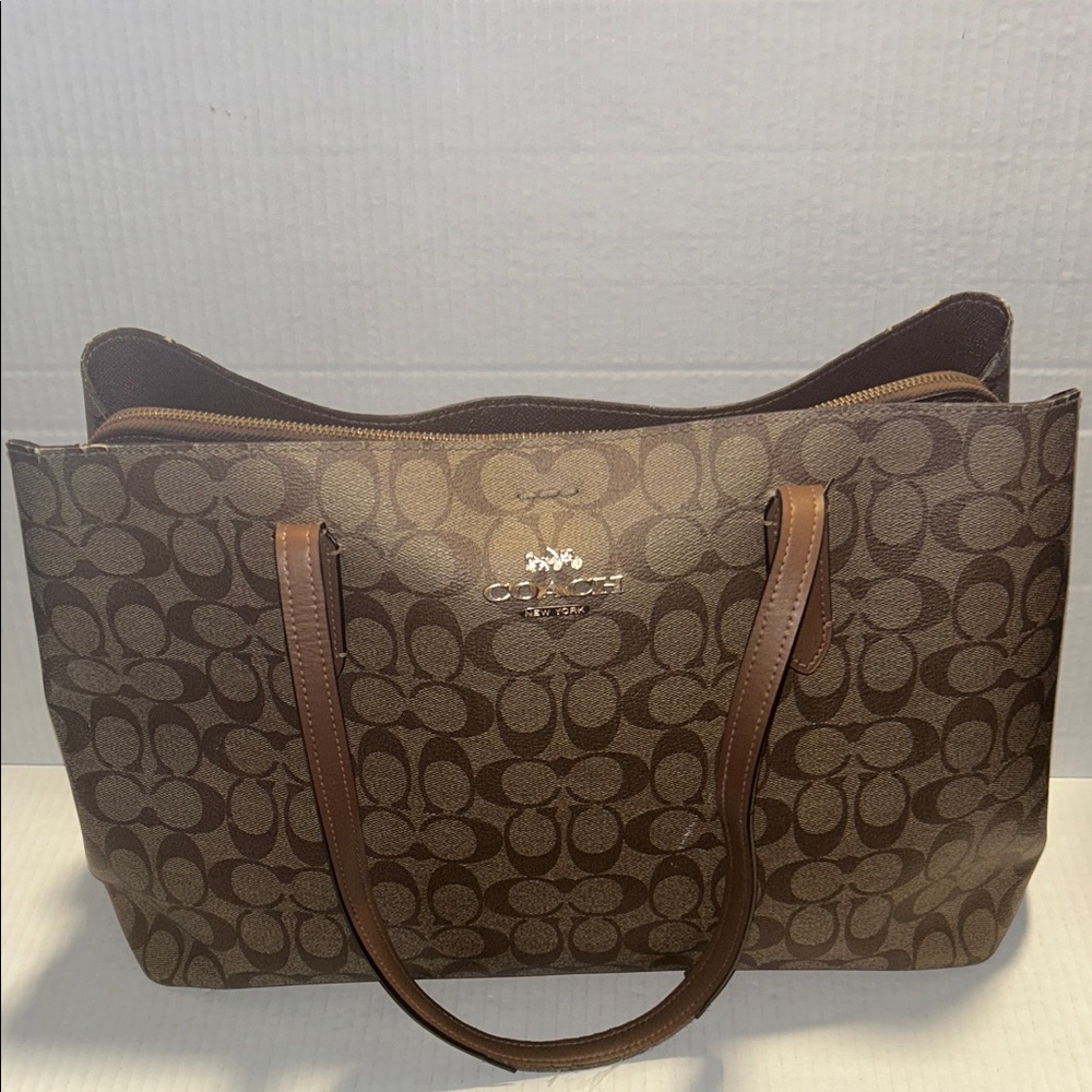 Coach Signature Large Avenue Carryall Canvas Bag Womens Style F79987